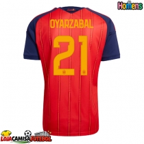 Camisa de Futebol Espanha Mikel Oyarzabal #21 Equipamento Principal Mundo 2026 Manga Curta
